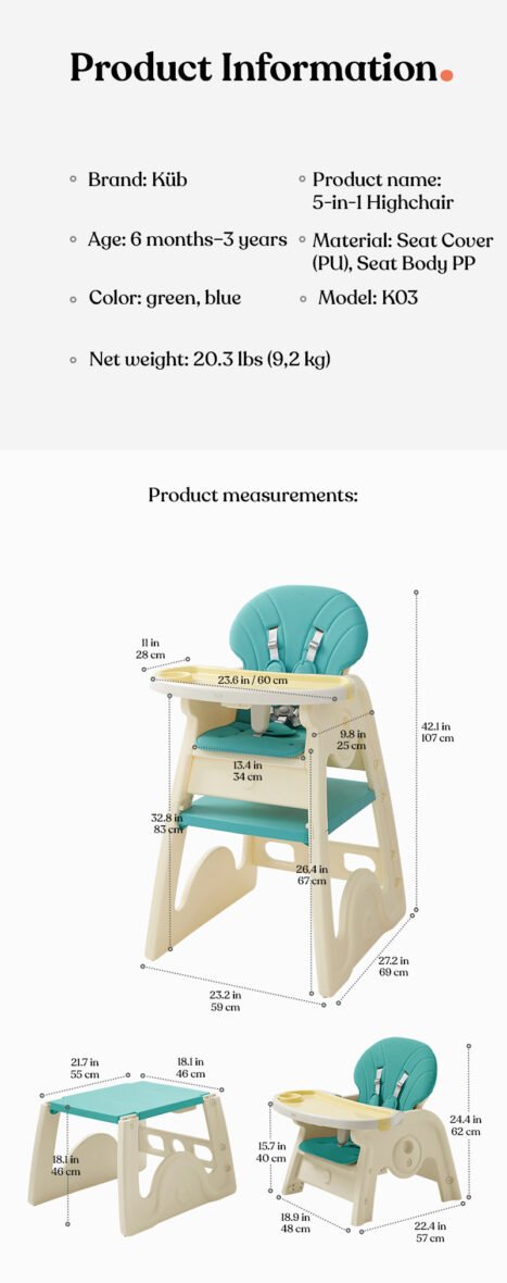 EN_Combinable high chair_Product Information