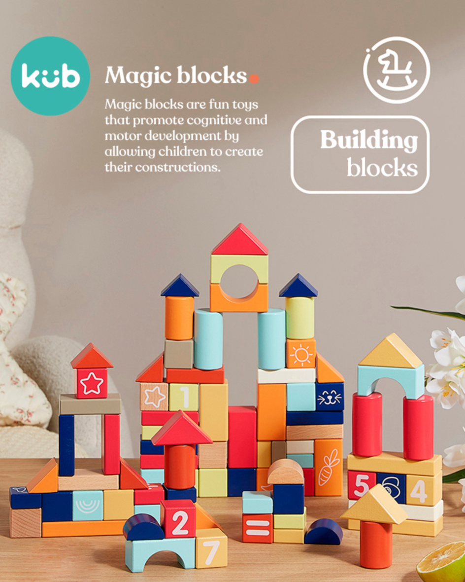 KUB Wooden Building Blocks 88 pcs
