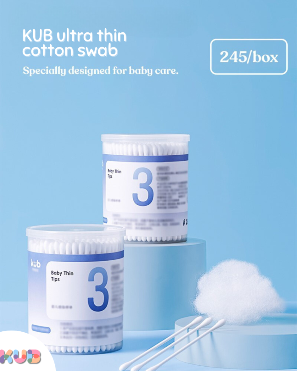 KUB Ultra Thin Cotton Swab 245pcs